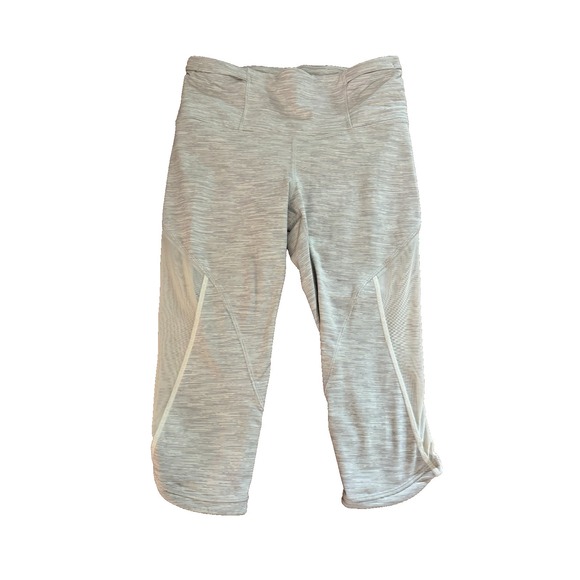 lululemon athletica Pants - Lululemon Cropped Leggings Womens Gray Quick Drying High Waist Moisture Wicking